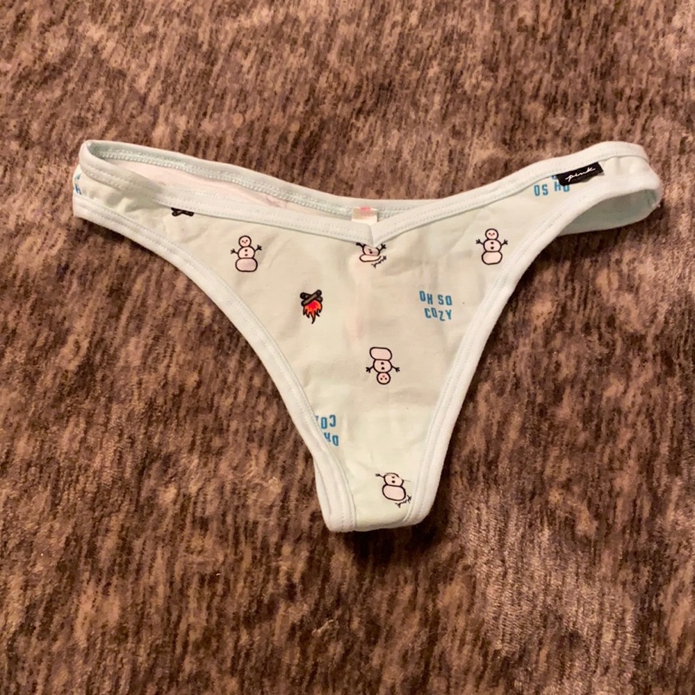 Victoria’s Secret Pink Snowman‎ Winter Christmas Panty Thong
